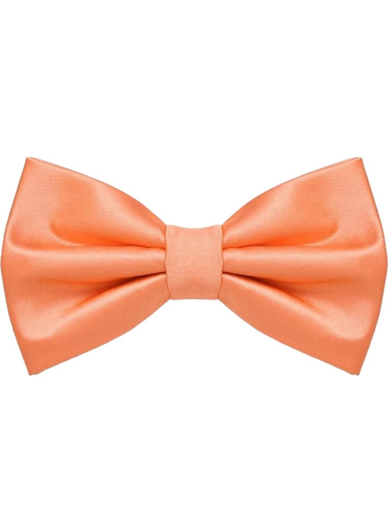Trenderrs Men's Solid Color Satin Bow Tie  - Image 2