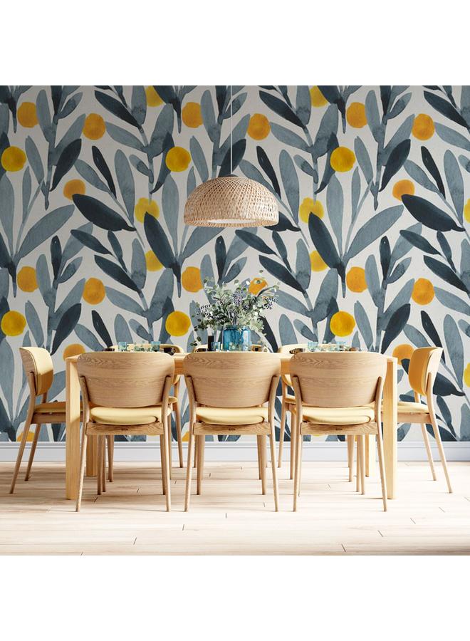 Bluejw Watercolor Boho Style Detachable Temporary Wallpaper Modern Minimalist Floral Children's Room Self-adhesive Wallpaper RW300 - Image 4