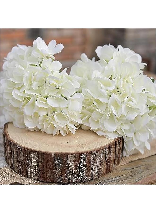 هوكور 6 قطع من زهور الكوبية الاصطناعية البيضاء من دوركو، زهور الكوبية الصناعية مع سيقان ورؤوس كاملة من الحرير لباقة الزفاف وديكور الحفلات المنزلية وتنسيقات الزهور - Image 4