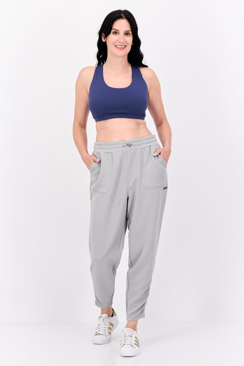 NINE WEST Women Sportswear Fit Training Sweatpants, Grey - Image 4