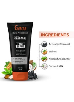 Fantraa Activated Charcoal Anti-Pollution Face Care - Charcoal Face Scrub & Face Wash, 100 Ml Each (Combo Of 2)  - Image 5