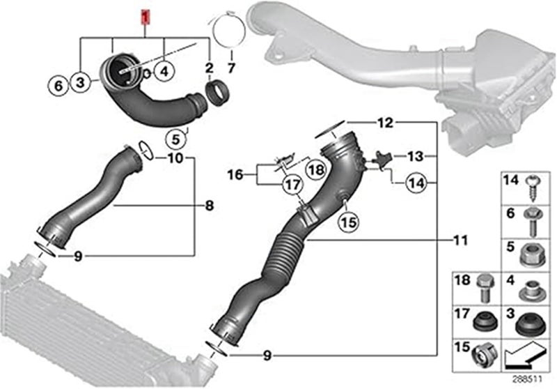QASULER Engine Air Intake Hose for BMW - Image 5