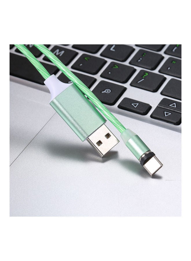 NIBEMINENT Multifunctional LED Lighting Data Cable Green - Image 3