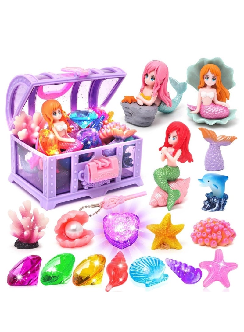 DAILYCHIC 18Pcs Mermaid Diving Pool Toys,Swimming Toys for Kids,Sinking Set Underwater Dive Gifts with Storage Box,Suitable for Swimming, Seaside, Diving, Outdoor Activities - Image 1
