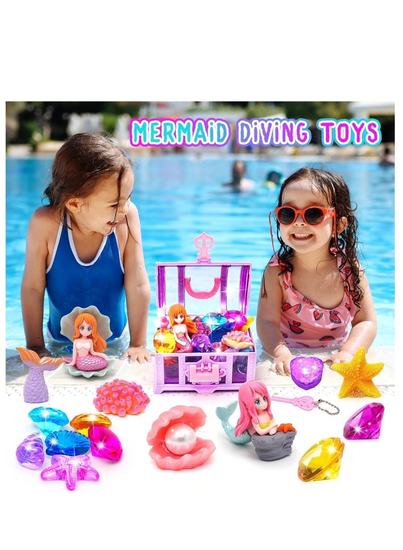 DAILYCHIC 18Pcs Mermaid Diving Pool Toys,Swimming Toys for Kids,Sinking Set Underwater Dive Gifts with Storage Box,Suitable for Swimming, Seaside, Diving, Outdoor Activities - Image 2