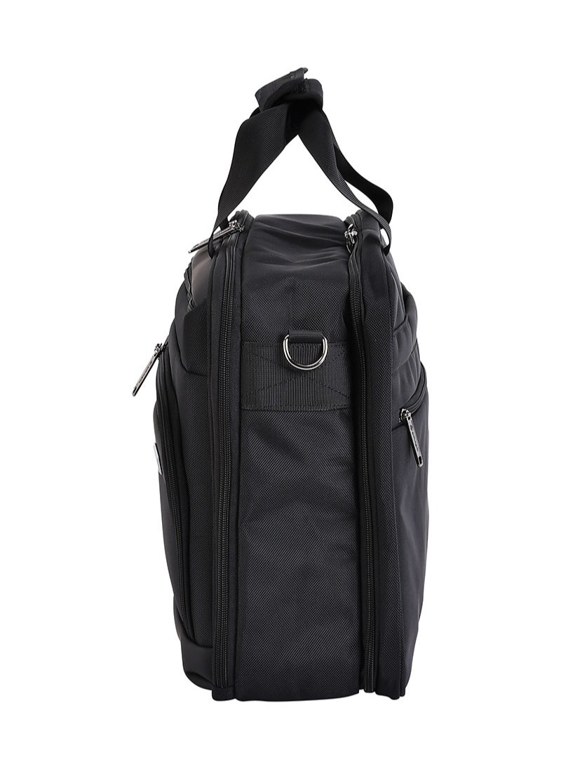 eminent Premium 17 inch Shoulder Laptop Bag Polyester Light Weight 180° Opening Business Laptop Case for Men Women on Travel Business V368B Black  - Image 3