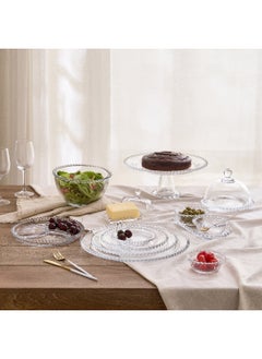 Home Box Merriam Beaded Cake Stand with Pedestal 30.5 x 11.5 x 30.5 cm  - Image 4