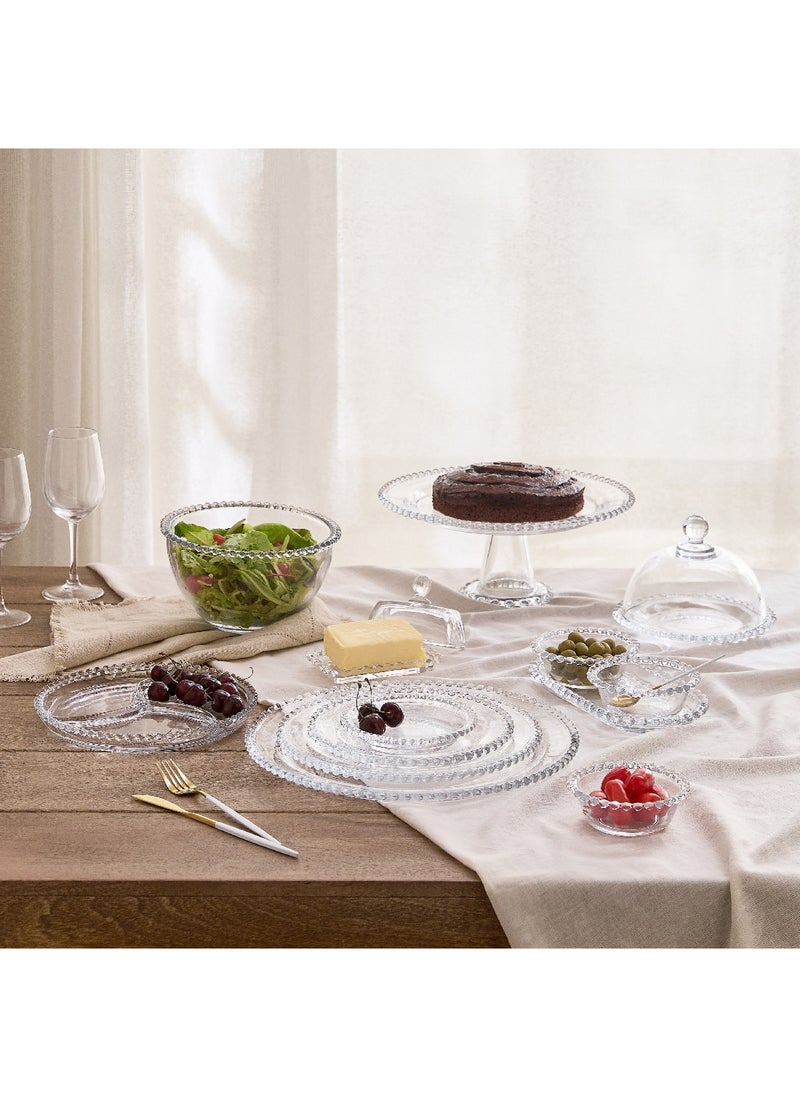 Home Box Merriam Beaded Cake Stand with Pedestal 30.5 x 11.5 x 30.5 cm  - Image 4