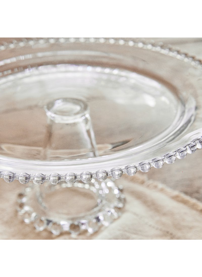 Home Box Merriam Beaded Cake Stand with Pedestal 30.5 x 11.5 x 30.5 cm  - Image 3