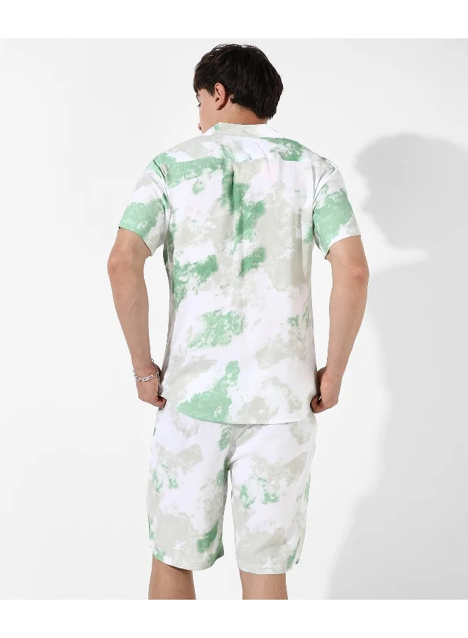 CAHOOT  Men's Tie-Dye Print Casual Co-Ord Set for Men | Best Price UAE