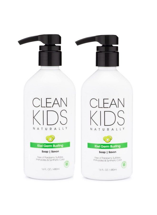 Gabriel Cosmetics Clean Kids Naturally Kiwi Germ Busting Soap 16 Oz (2)  - Image 1