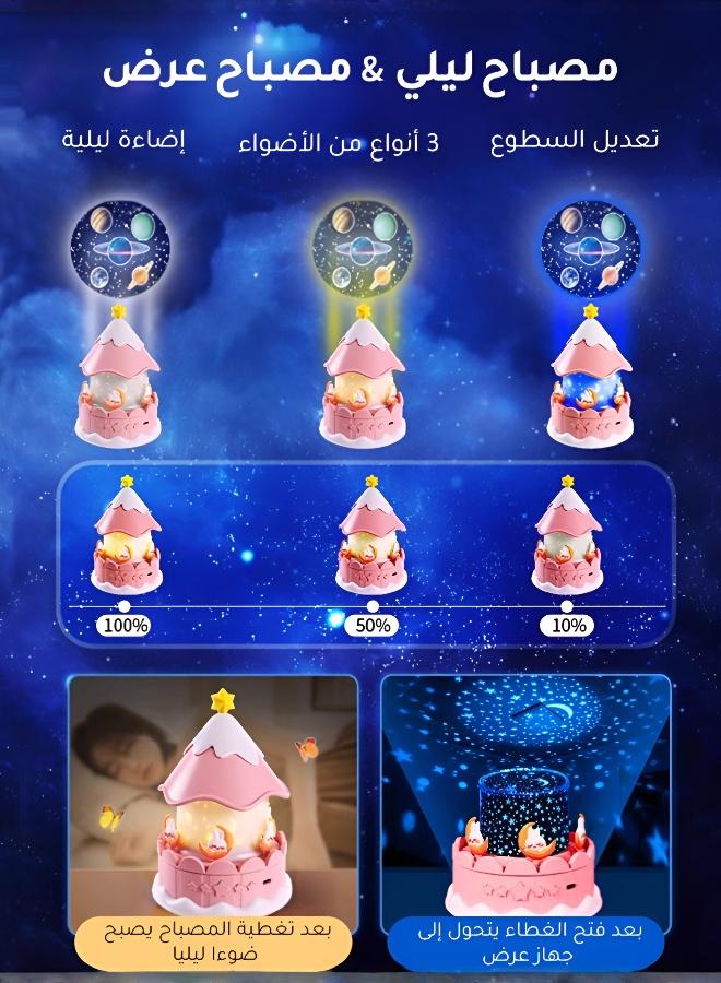 جهاز عرض ضوئي موسيقي ليلي للأطفال مع دوران 360 درجة - Image 3