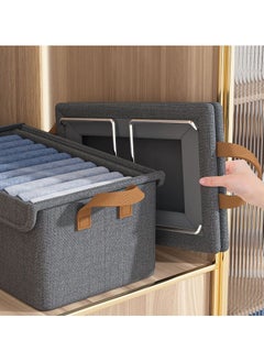 Generic Clothes and closet organizer box with cover - fabric material x metal support ML  - Image 4