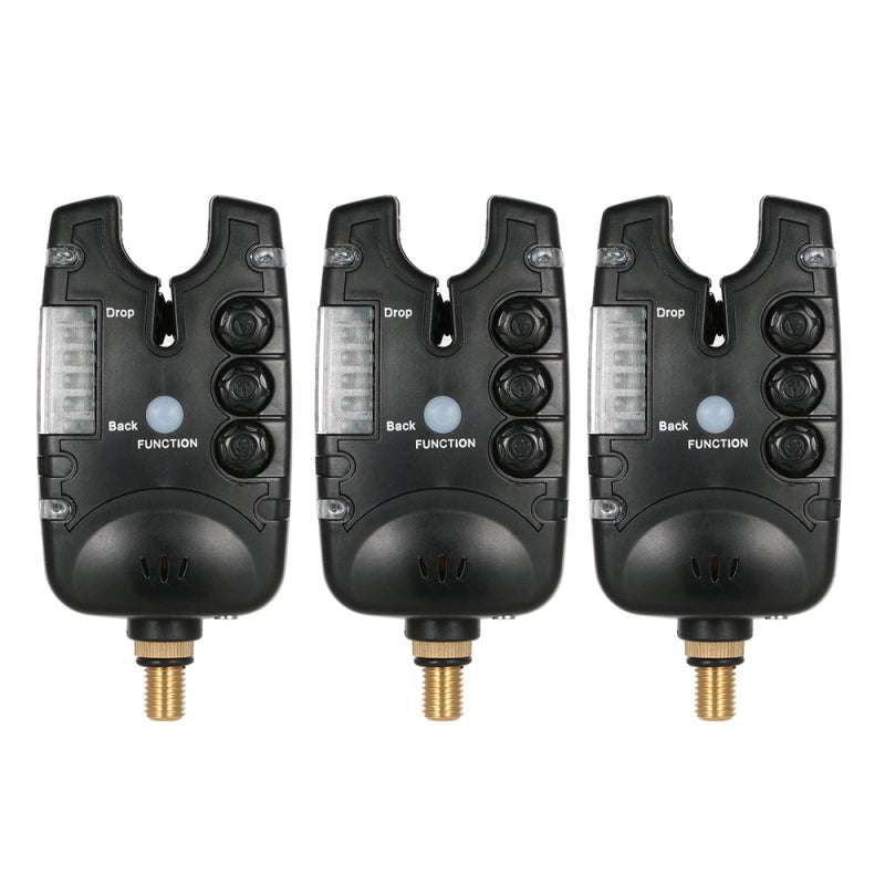 Bite Alarm: Black, Adjustable Tone Volume Sensitivity, LED Sound Alert - Anti-Fall Warning Beep, Fishing Alarm for Night Carp Fishing - Image 3