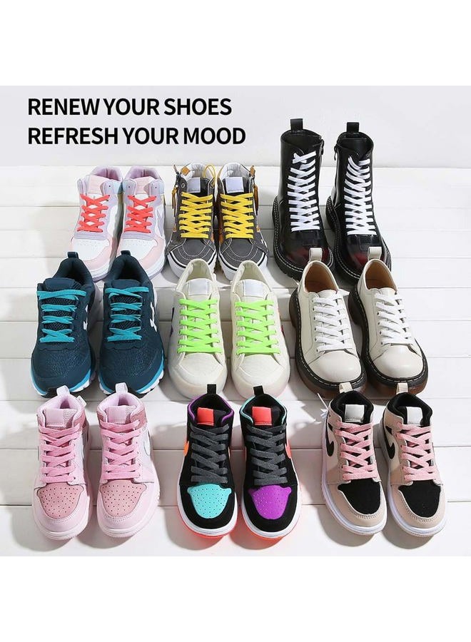 VSUDO 2 Pairs Flat Shoe Laces for Sneakers, Shoe Strings/Shoelaces for Sneakers, 01 White, 45" ( 114 CM ) - Image 5