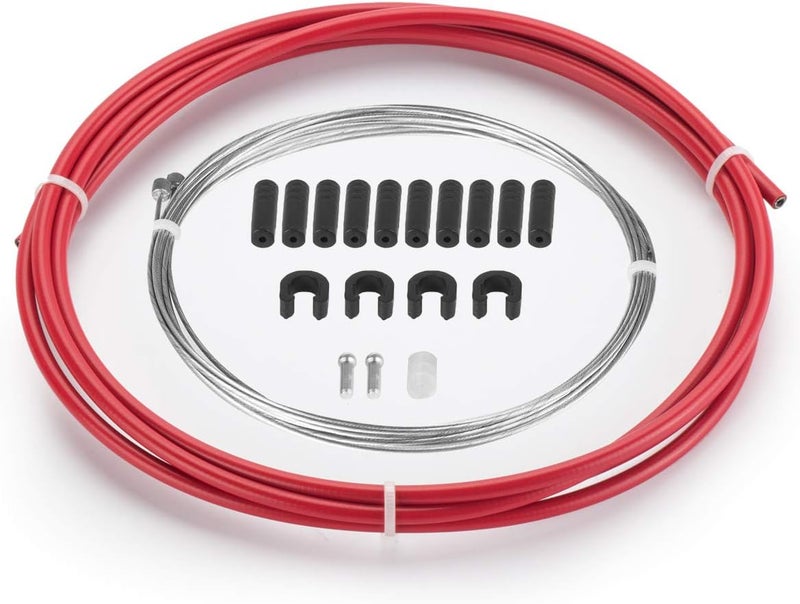 CNC Bicycle Shifter Cable and Housing for Road/Mountain Bike/MTB, Black/Blue/Green/Orange/Red/White - Image 1