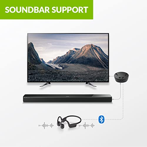 Avantree Medley Air - Wireless Earbuds for TV Listening with Clear Dialogue, Open-Ear Design for Surrounding Awareness, Bluetooth Transmitter & Headphones Charging Dock 2 in 1, Soundbar Passthrough - Image 5