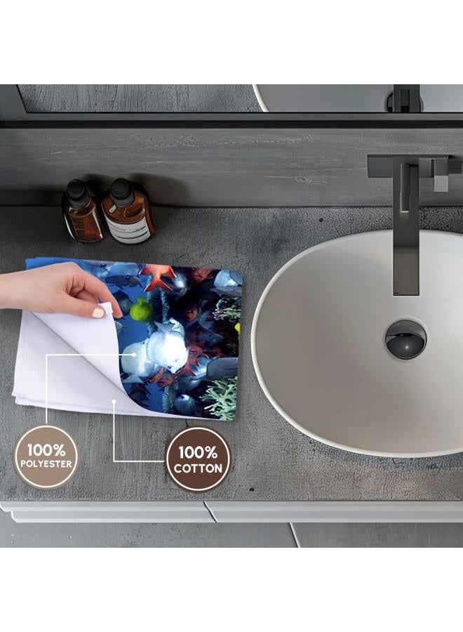 3DROSE 3D Rose Tropical Coral Reef Fish TWL_44933_1 Towel, 15" x 22" - Image 4