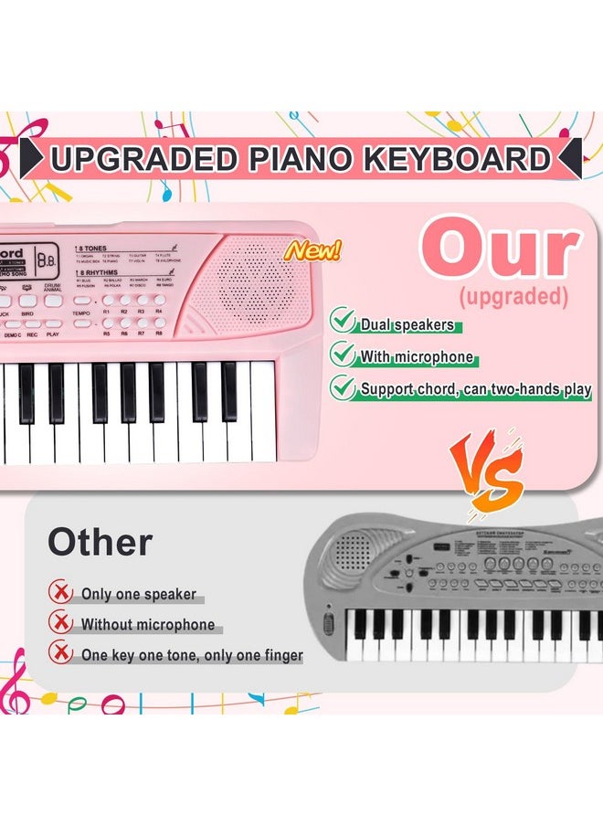 Upgraded 37 Key Kids Piano Keyboard With Microphone Music Toys For 3 4 5 6 Year Old Girls Gifts, Pink - pzsku/ZCA406D3C2918EC943FBCZ/45/_/1732773984/3d48065d-4891-4300-b882-185d8973905c