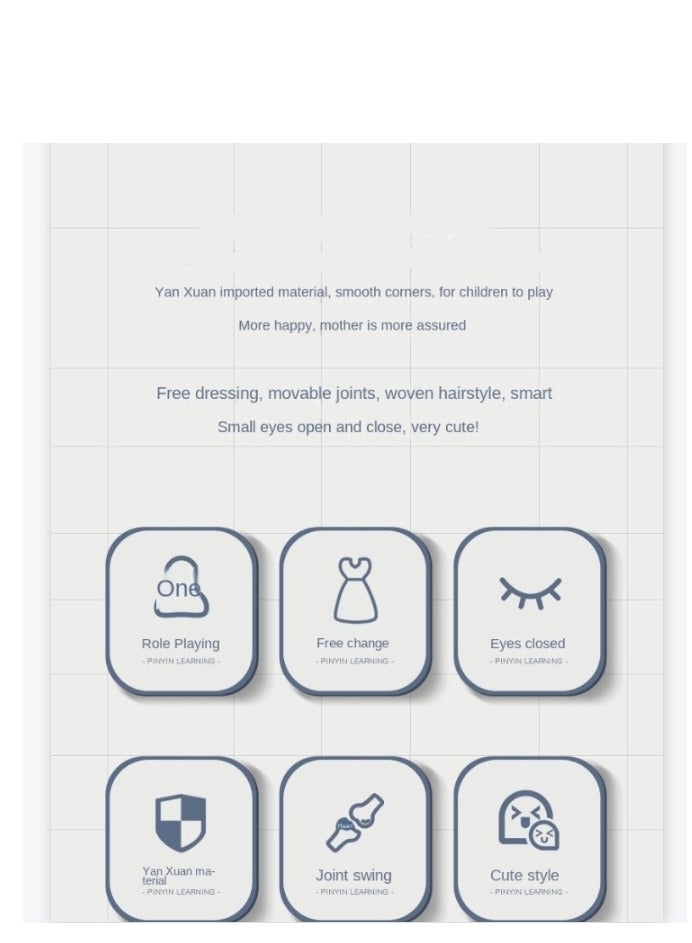 XiuWoo Clothes Changing Girl's Toy Doll Fashion Models Beauty Princess Baby Lovely Dolls Perfect Birthday Gifts - Image 5