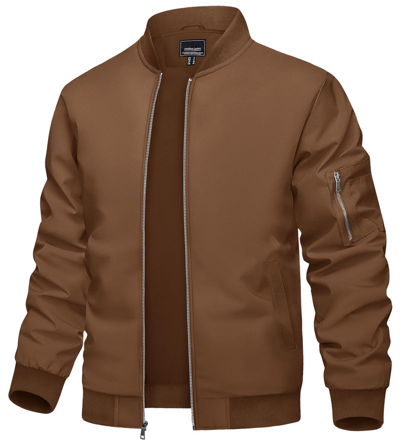 TACVASEN Jackets for Men Bomber Jacket Casual Mens Jackets Casual Men Windbreaker Jacket Lightweight Mens Coat Mens Stylish Coats