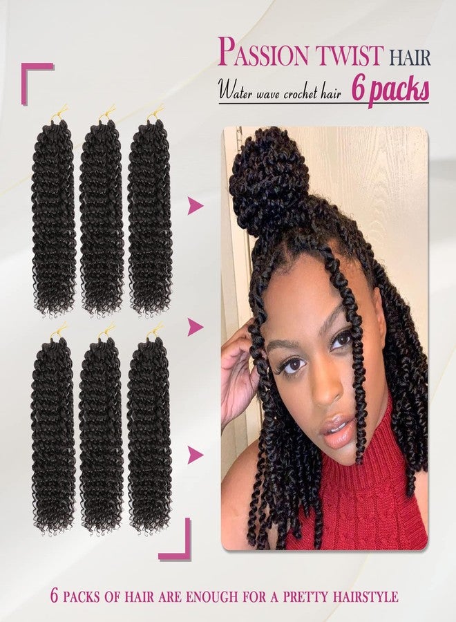 Dansama 6 Packs Passion Twist Hair Water Wave Braiding Hair for Butterfly Style Crochet Braids Bohemian Hair Extensions (12inch, #4, Economy Pack) - Image 2