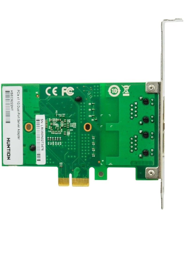 KASTWAVE - gigabit network card with intel i350 chip dual rj45 port pci express 2 1 x4 ethernet card with low profile for windows windows server linux compare to intel i350 t2 nic - Image 1