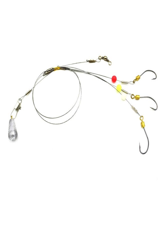 SENYUBBY High Strength 7 Strands Steel Wire Leader Rigs with Hooks Swivels Snap Connect,Saltwater Fishing Assecories Steel Wire Leader with Nylon-Coating - Image 2
