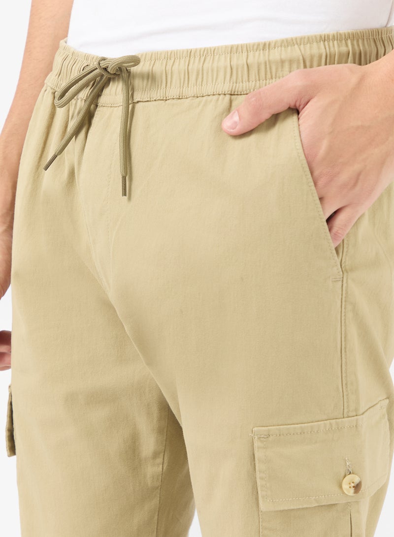 سفنتي فايف بنطلون كارجو بقصة ضيقة فاخرة - Image 4