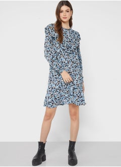 WAREHOUSE Balloon Sleeve Floral Print Dress  - Image 4