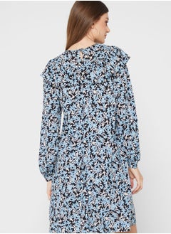 WAREHOUSE Balloon Sleeve Floral Print Dress  - Image 2