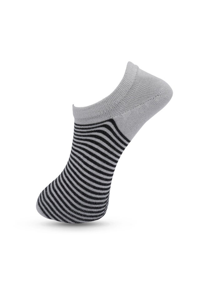 White Leaf 3 Pairs Mens No Show Socks - Cotton Non-Slip Loafer Sock - Free Size - Image 3