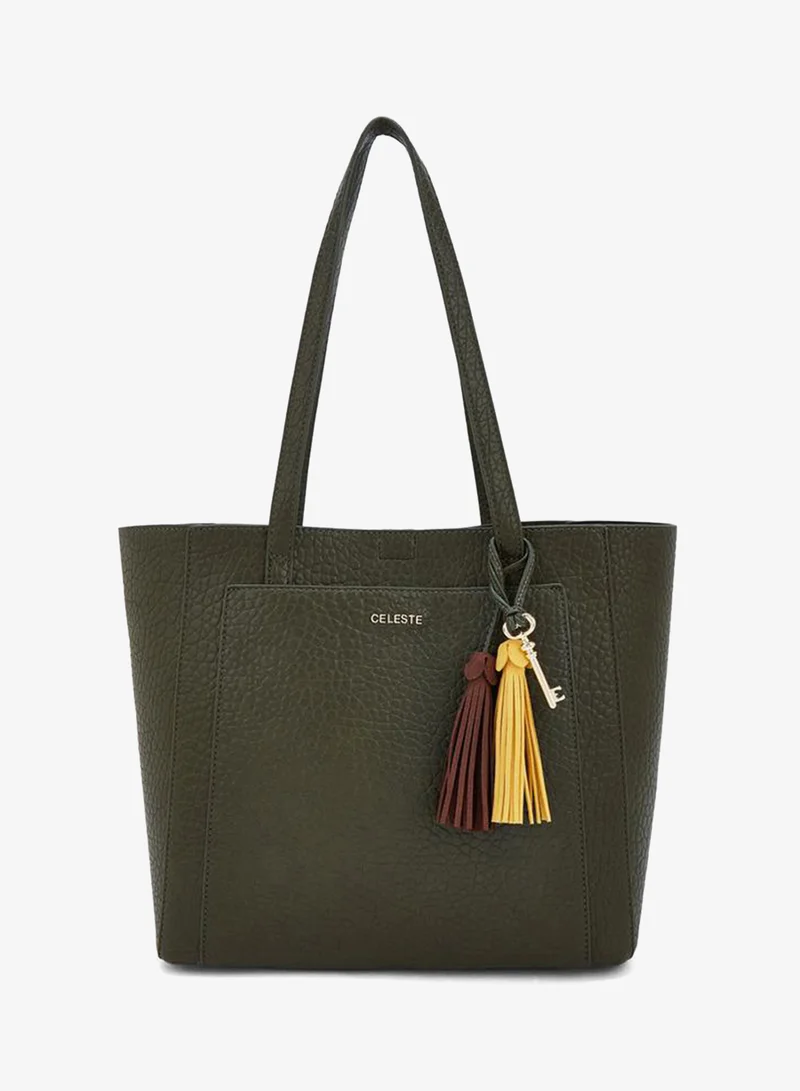 Celeste Textured School Tote Bag With Pouch - 37x13.5x28 CM