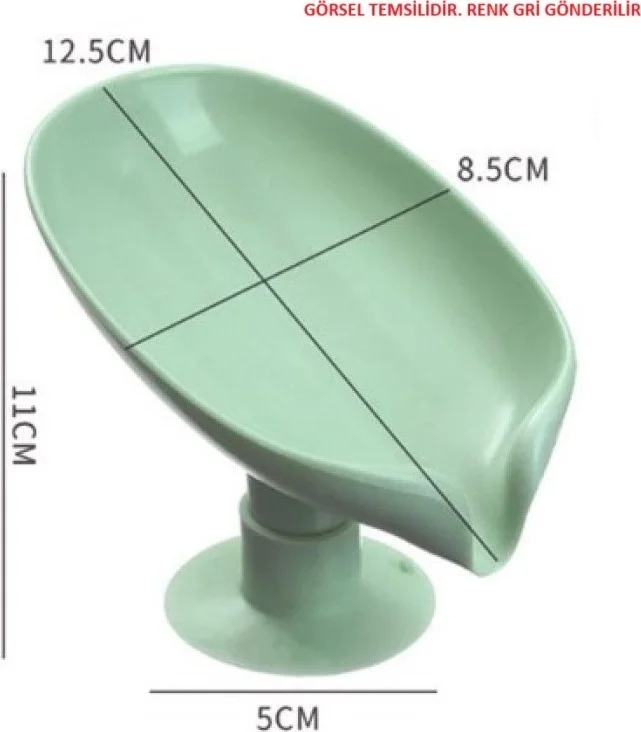 SYG Soap Dispenser Gray with Suction Cup and Water Drain