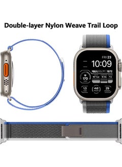 SHOPI Trail Loop Compatible with Apple Watch Band 49mm 45mm 44mm 42mm 41mm 40mm 38mm, Nylon Weave Sport Loop Men Women Adjustable Pull Tab Strap for Apple Watch Ultra iWatch Series 8 7 6 5 4 3 2 1 SE  - Image 3
