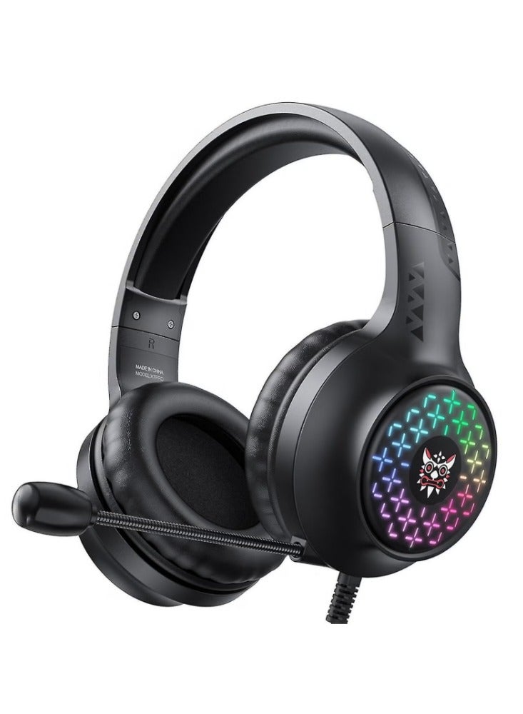 X7 Pro Wired Headphone High Fidelity Noise Reduction RGB Breathing Light 3.5mm USB Stereo Gaming Headset - Image 1