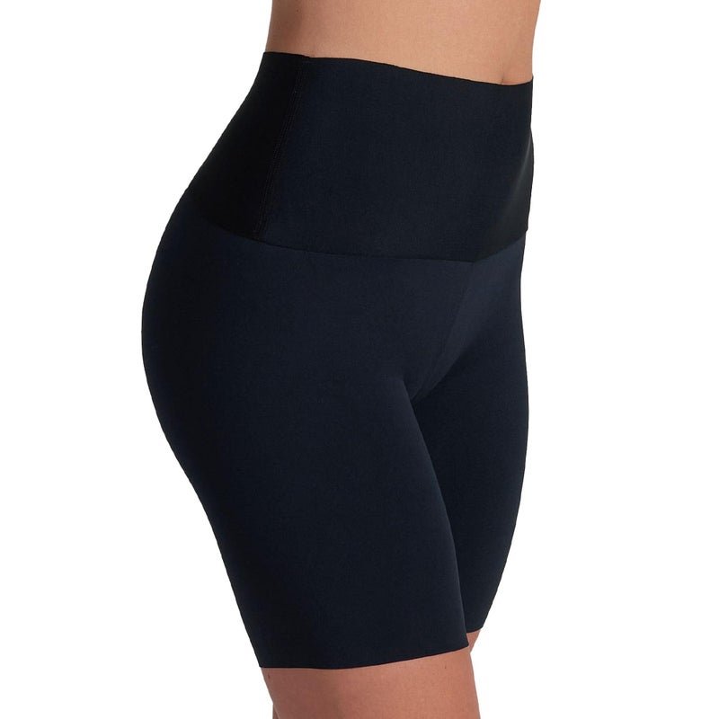 Leonisa Stay-in-Place Seamless Shaper Shorts for Women - High Waisted Shapewear Tummy Control - Anti-chafing Slip Shorts Black - Image 1