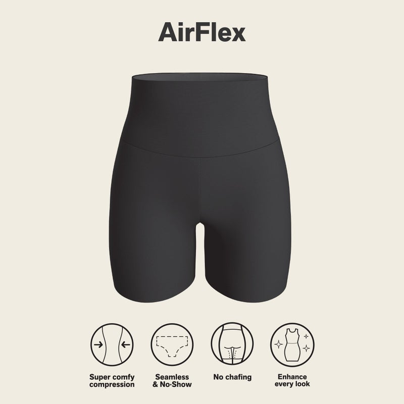 Leonisa Stay-in-Place Seamless Shaper Shorts for Women - High Waisted Shapewear Tummy Control - Anti-chafing Slip Shorts Black - Image 4