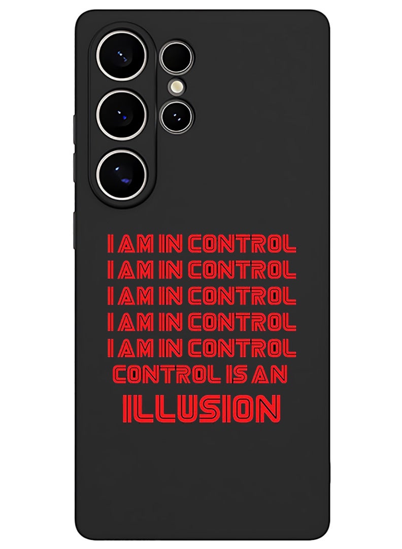 Theodor Protective Slim Fit Case Liquid Silicone Cover with Full Body Protection Anti-Scratch Shockproof Case For Samsung Galaxy S25 Ultra (Black) - Control - Image 1