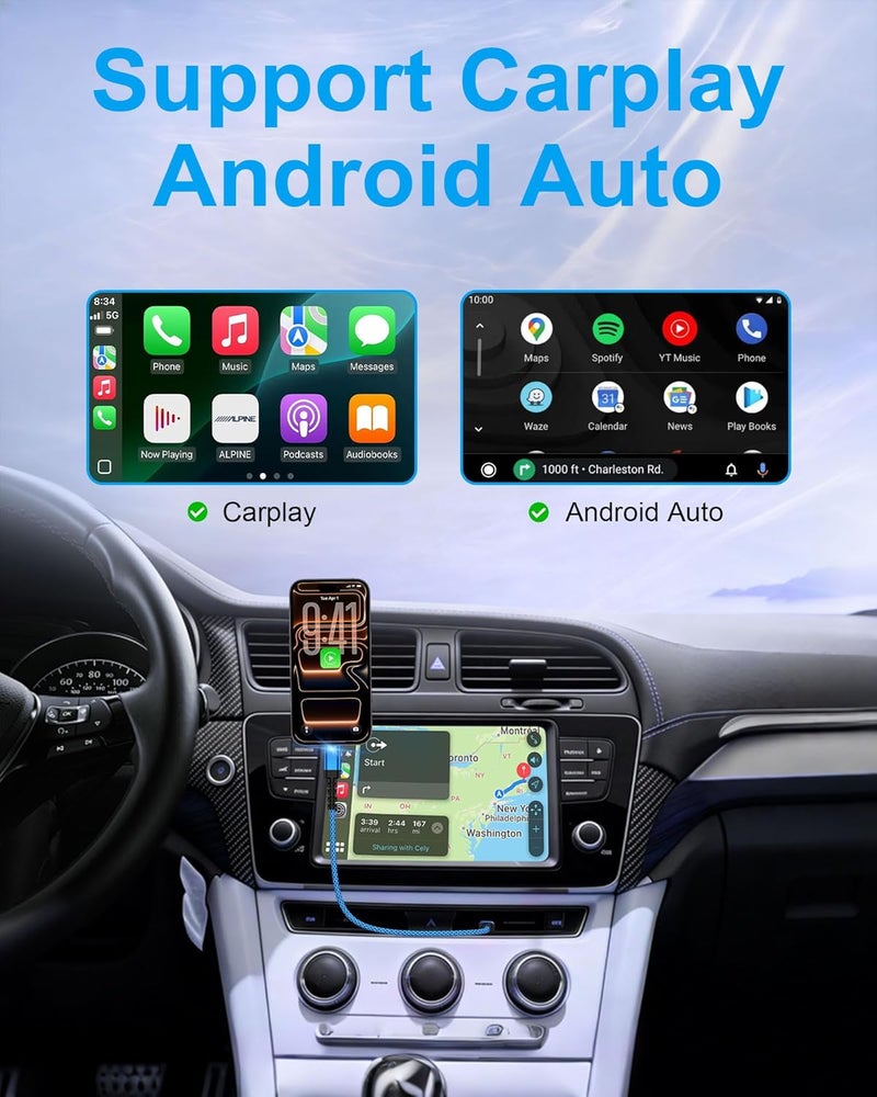 كابل شحن السيارة لـ iPhone 17 Pro Max، كابل Apple CarPlay USB-C إلى USB-C بطول 3 أقدام، كابل شحن سريع من Type-C إلى Type-C لـ iPhone 17/16/15 Pro Max/16e Air، كابل شحن السيارة USB-C إلى USB-C لـ iPad Pro Air - Image 5