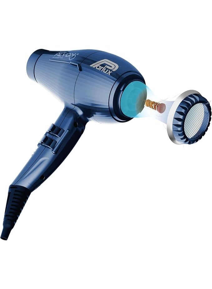Parlux ALYON Hair Dryer Air Ionizer Tech [European Plug 220V] Blu Notte 1unit - Image 3