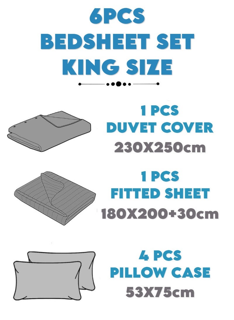 بلوبيري طقم غطاء لحاف بحجم كينج 6 قطع - Image 5