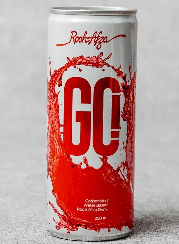 Hamdard Rooh Afza GO Carbonated Water Based Drink 250 ml (Pack of 4) - Image 3