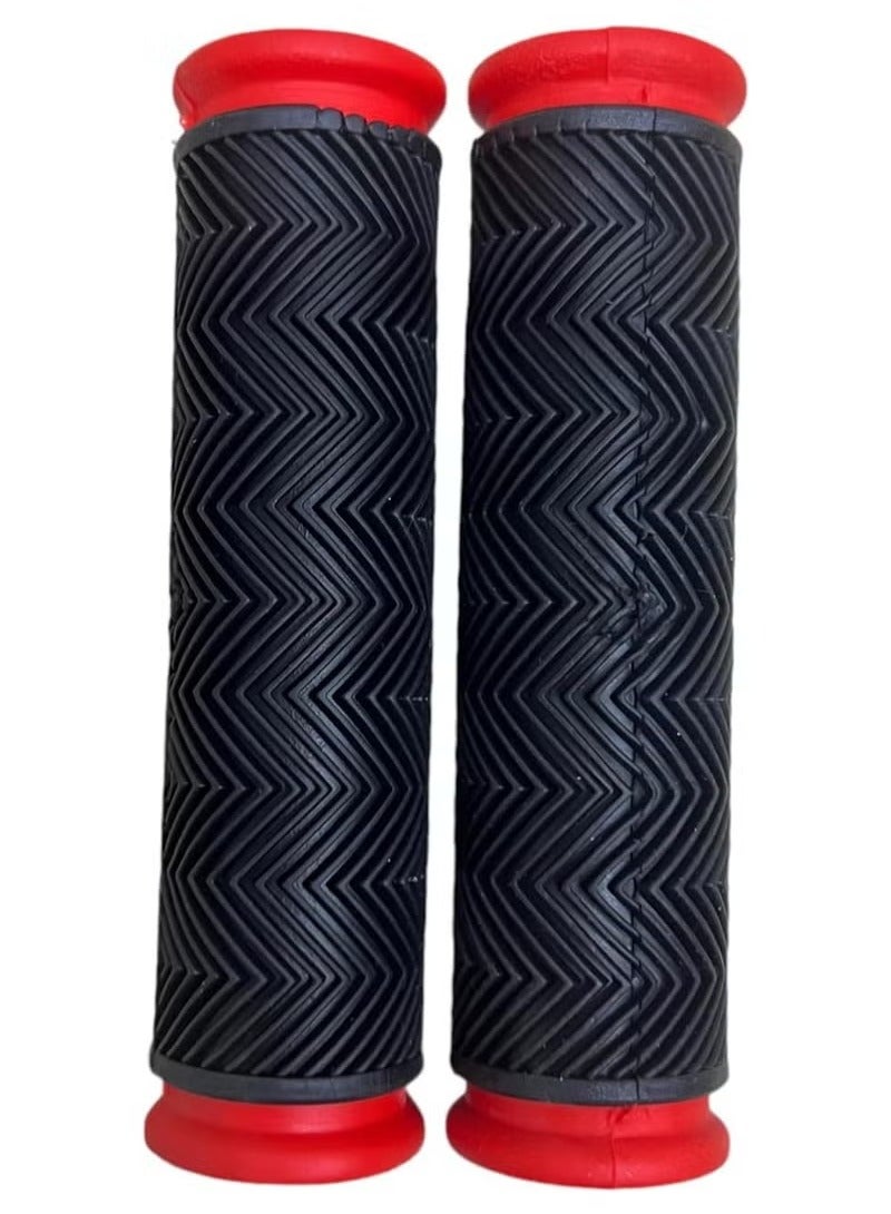 Bicycle Zigzag Hand Grips Black and Red