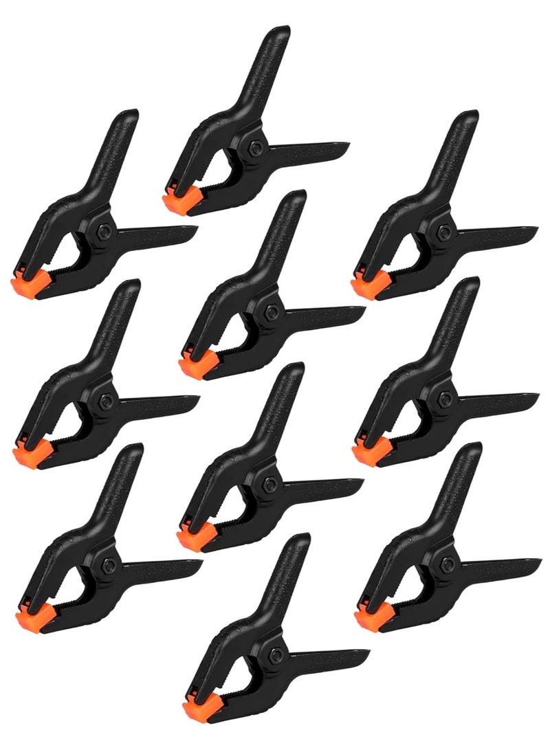 Rubik 2.5 Inch Spring Clamp, 10-Piece Nylon Clips for Crafts, Woodworking, Photography Studios, Backdrops  - Image 1