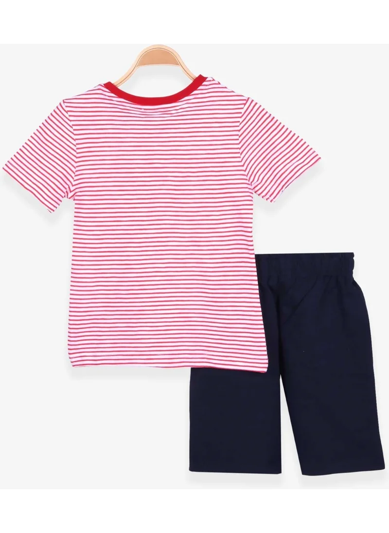 Breeze Boys Shorts Set Printed White (2-6 Years)