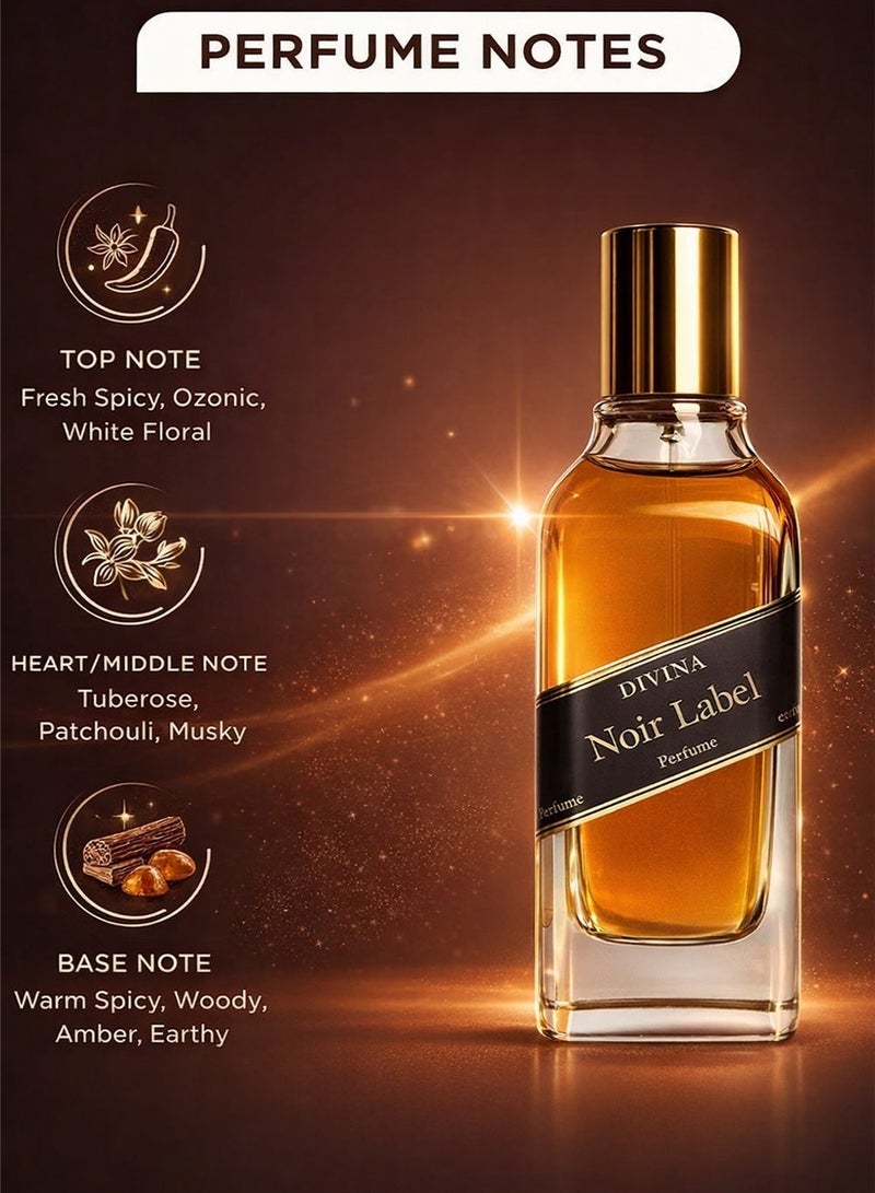 ديفينا عطر عربي فاخر للجنسين 100 مل – رائحة دافئة متبّلة وخشبية مع العنبر والمسك | عطر فاخر طويل الثبات للرجال والنساء | نوار ليبل من ديفينا للعطور - Image 2