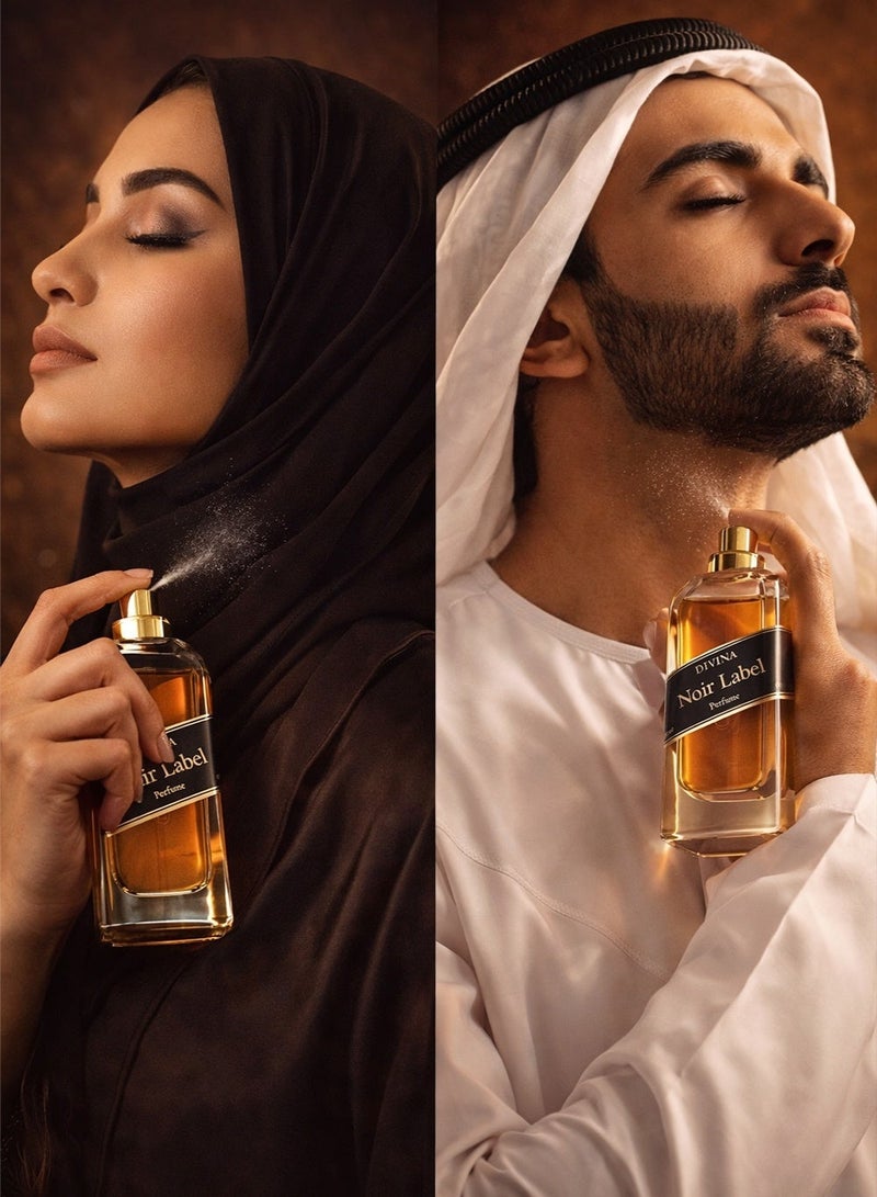 ديفينا عطر عربي فاخر للجنسين 100 مل – رائحة دافئة متبّلة وخشبية مع العنبر والمسك | عطر فاخر طويل الثبات للرجال والنساء | نوار ليبل من ديفينا للعطور - Image 5