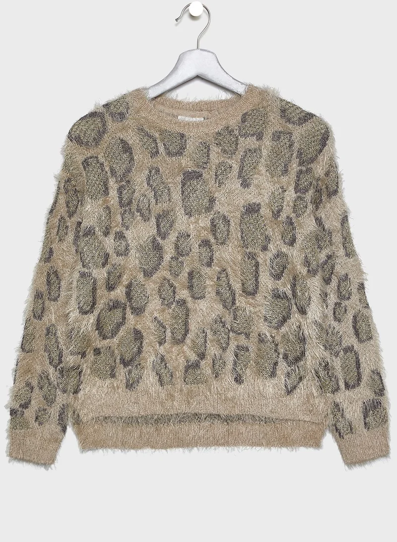 NAME IT Kids Fur Detail Sweater