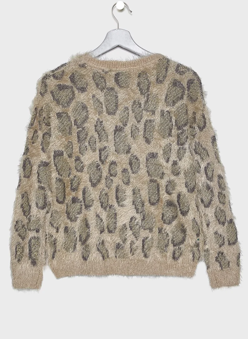 NAME IT Kids Fur Detail Sweater